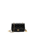 CHANEL 22B HEART CHAIN FLAP BAG LAMBSKIN BLACK GHW(MICROCHIP)
