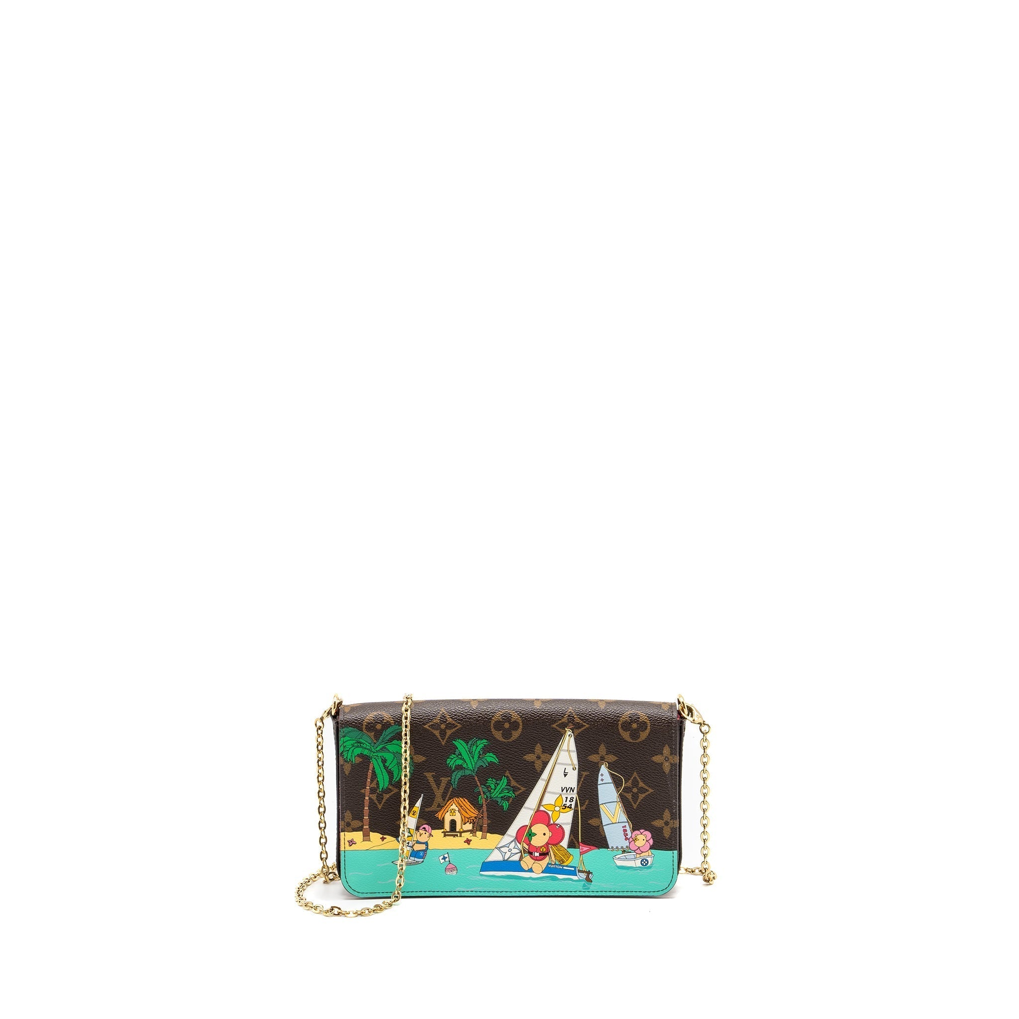 LOUIS VUITTON FELICIE CHRISTMAS LIMITED PRINT MONOGRAM CANVAS MULTICOLOUR GHW