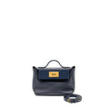 HERMES MINI 2424 24/24-21 BAG EVERCOLOR BLUE NUIT GHW