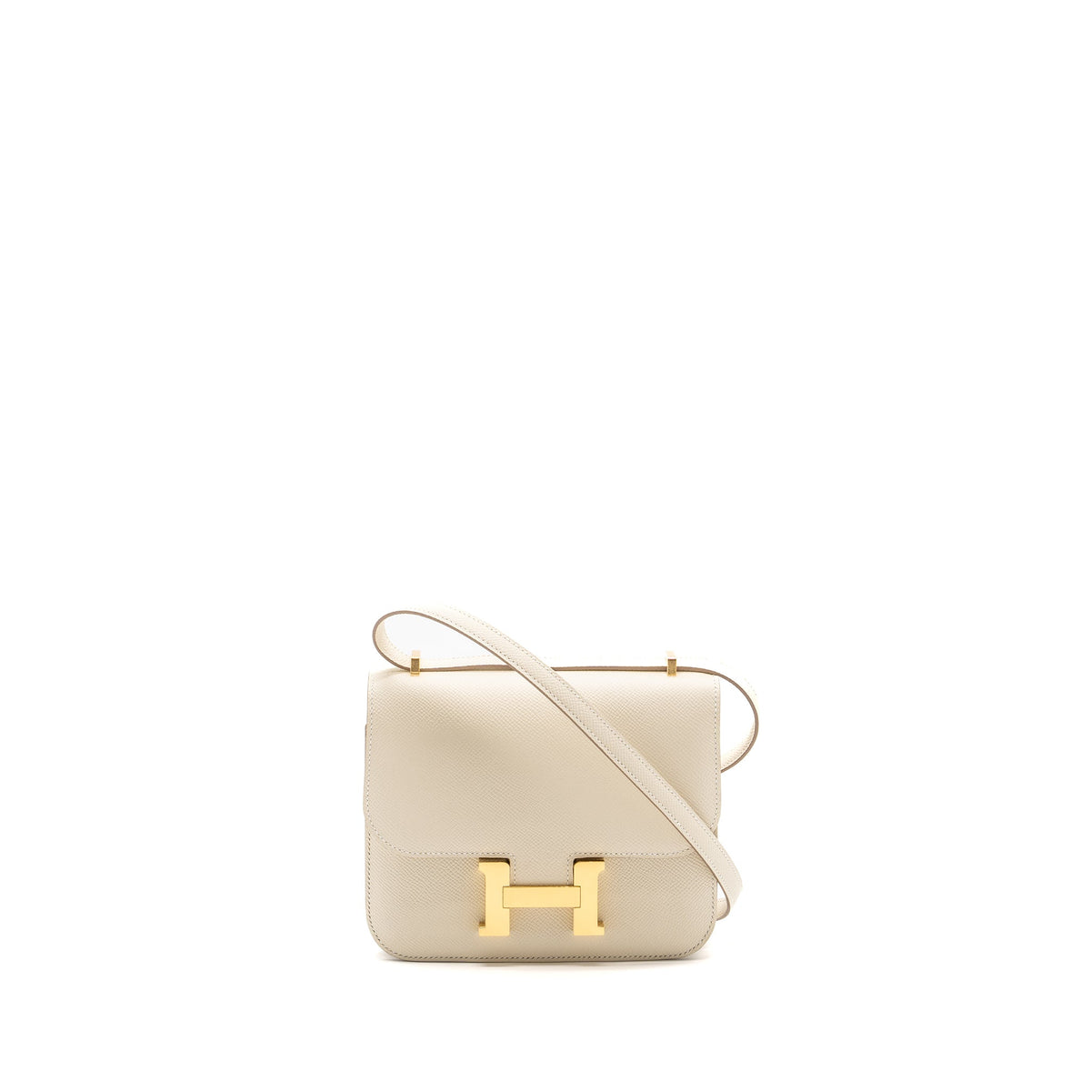 Hermes mini constance Epsom Craie GHW