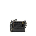 CHANEL NEW MEDIUM GABRIELLE HOBO BAG CALFSKIN BLACK MULTICOLOUR HARDWARE (MICROCHIP)