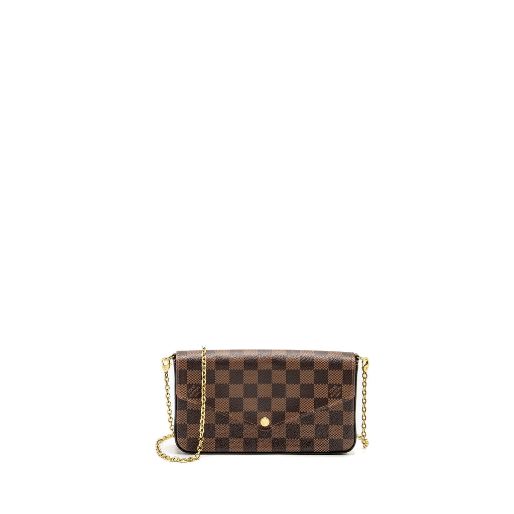 LOUIS VUITTON FELICIE POCHETTE DAMIER EBENE CANVAS GHW