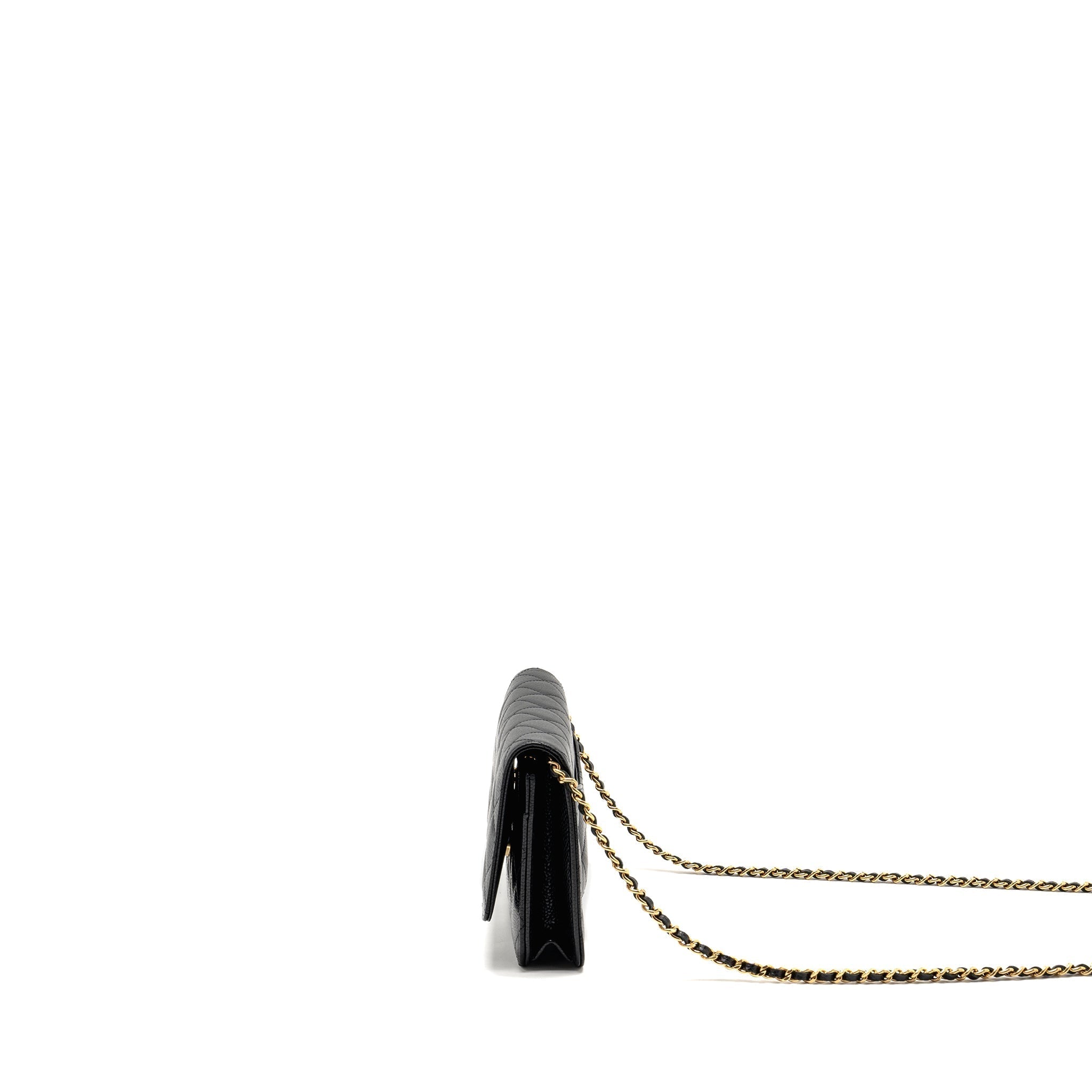 CHANEL CLASSIC WALLET ON CHAIN CAVIAR BLACK GHW(MICROCHIP)