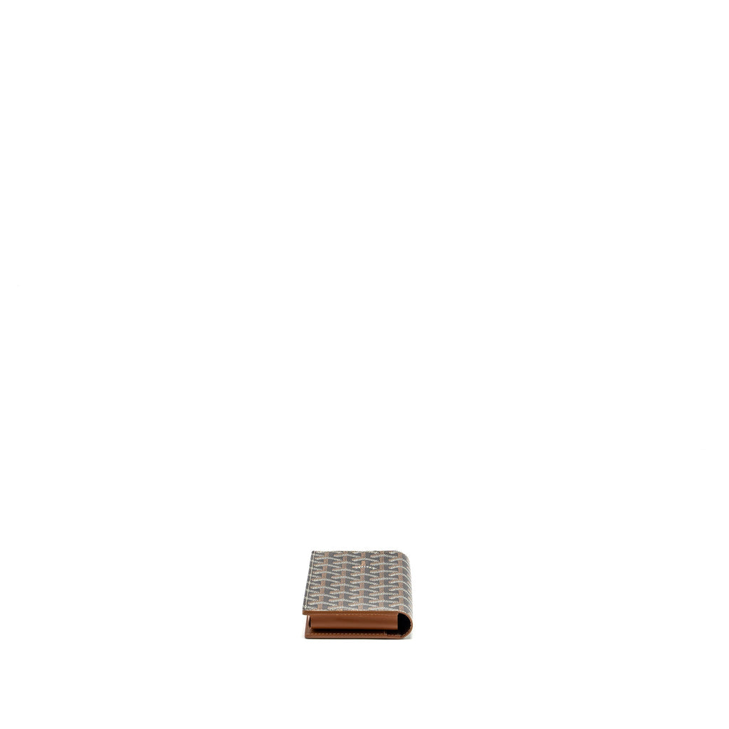 GOYARD PORTEFEUILLE ST LAMBERT LONG WALLET WITH PHONE HOLDER GOYARDLINE CANVAS / LEATHER BROWN