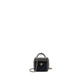 CHANEL TOP HANDLE MINI VANITY WITH CHAIN LAMBSKIN BLACK LGHW (MICROCHIP)