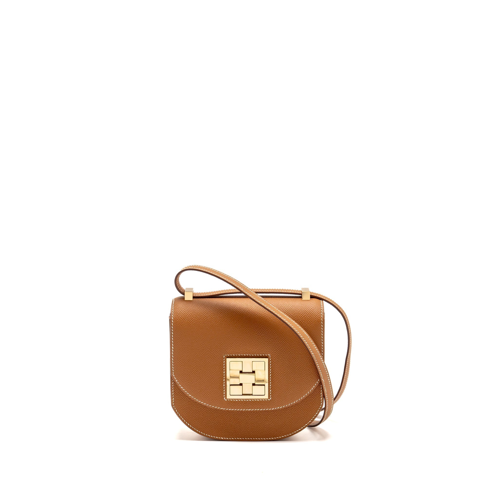 HERMES MOSAIQUE AU 24 MINI BAG EPSOM GOLD LGHW