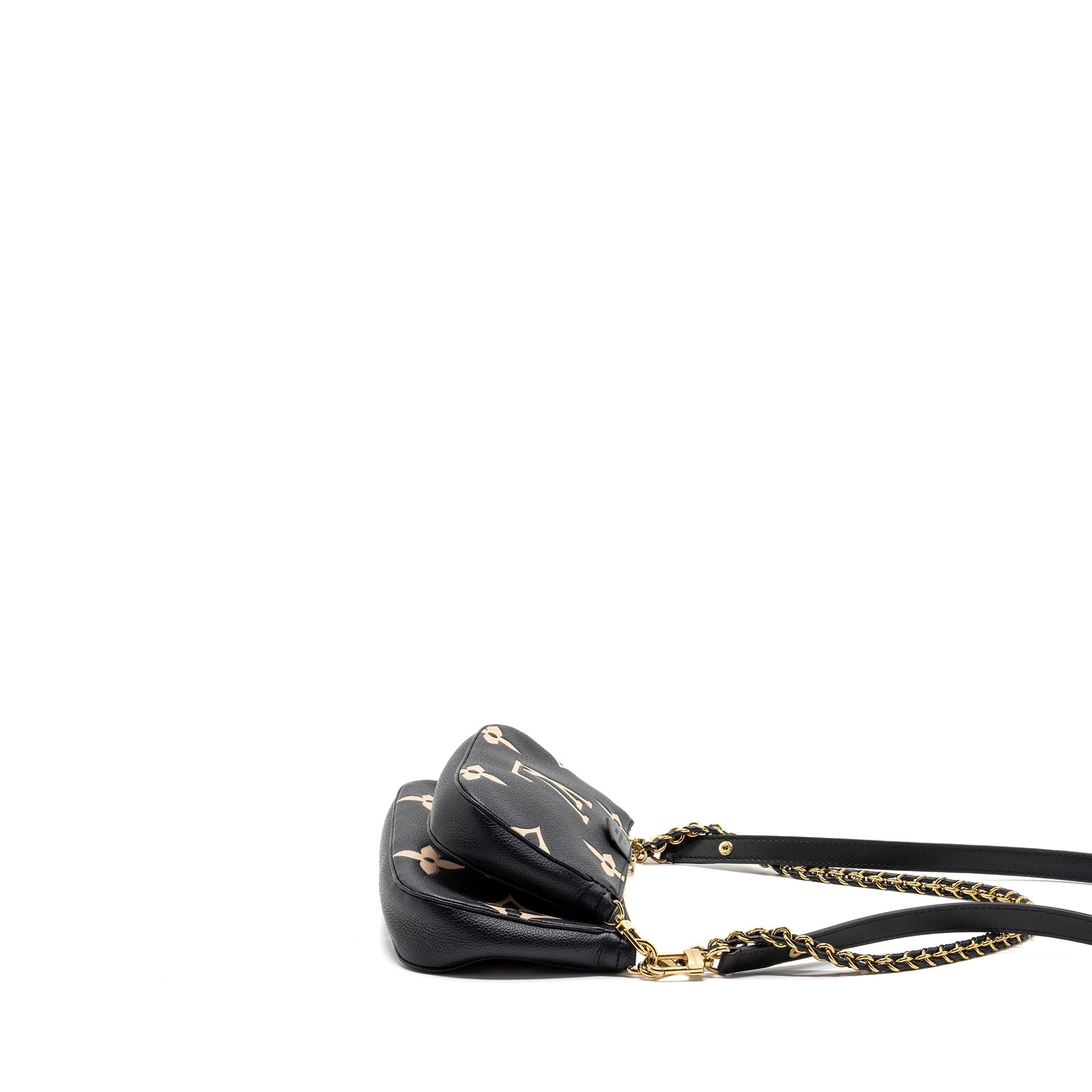 LOUIS VUITTON MULTI POCHETTE MONOGRAM EMPREINTE BLACK GHW