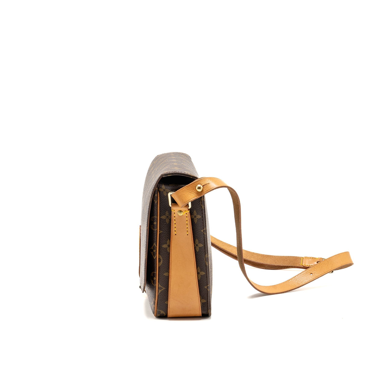 LOUIS VUITTON VINTAGE MESSENGER CROSSBODY BAG MONOGRAM CANVAS GHW