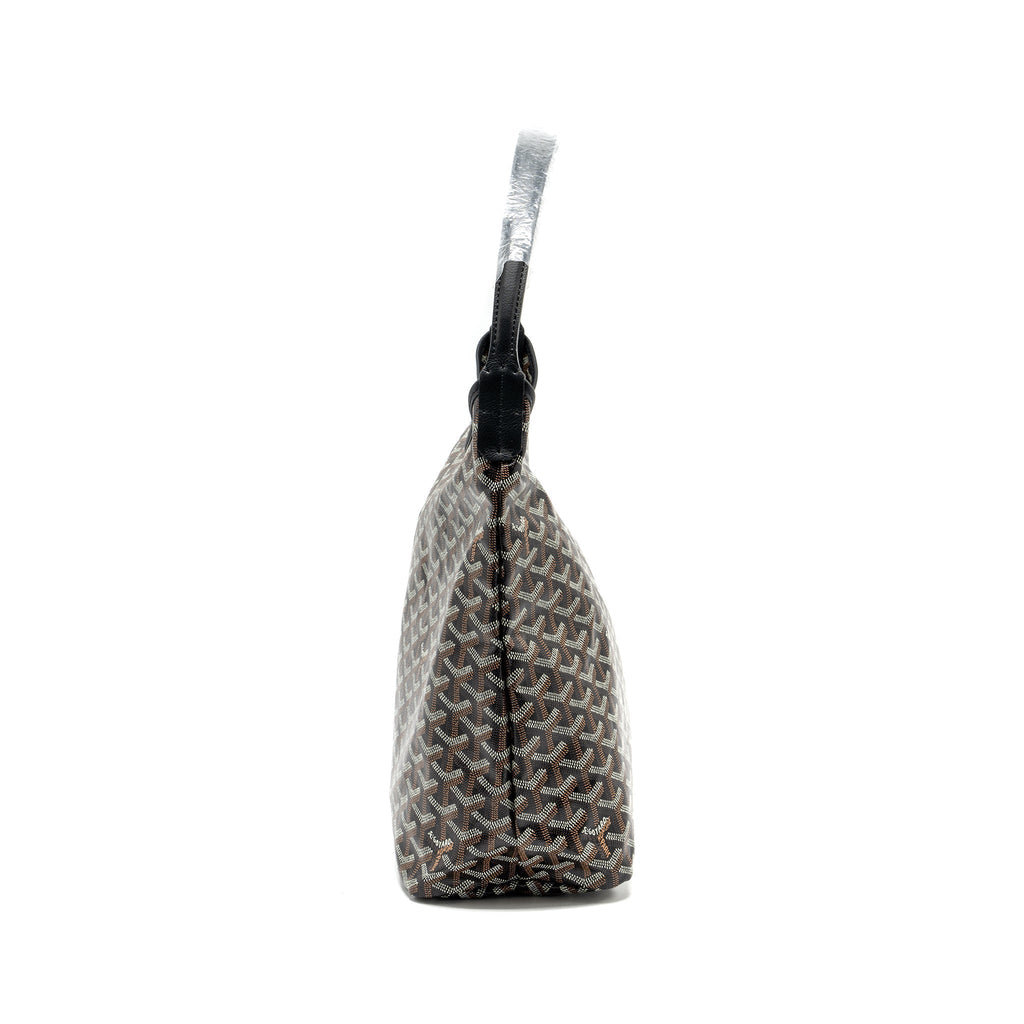 GOYARD BOHEME HOBO BAG GOYARDLINE CANVAS / CALFSKIN BLACK SHW