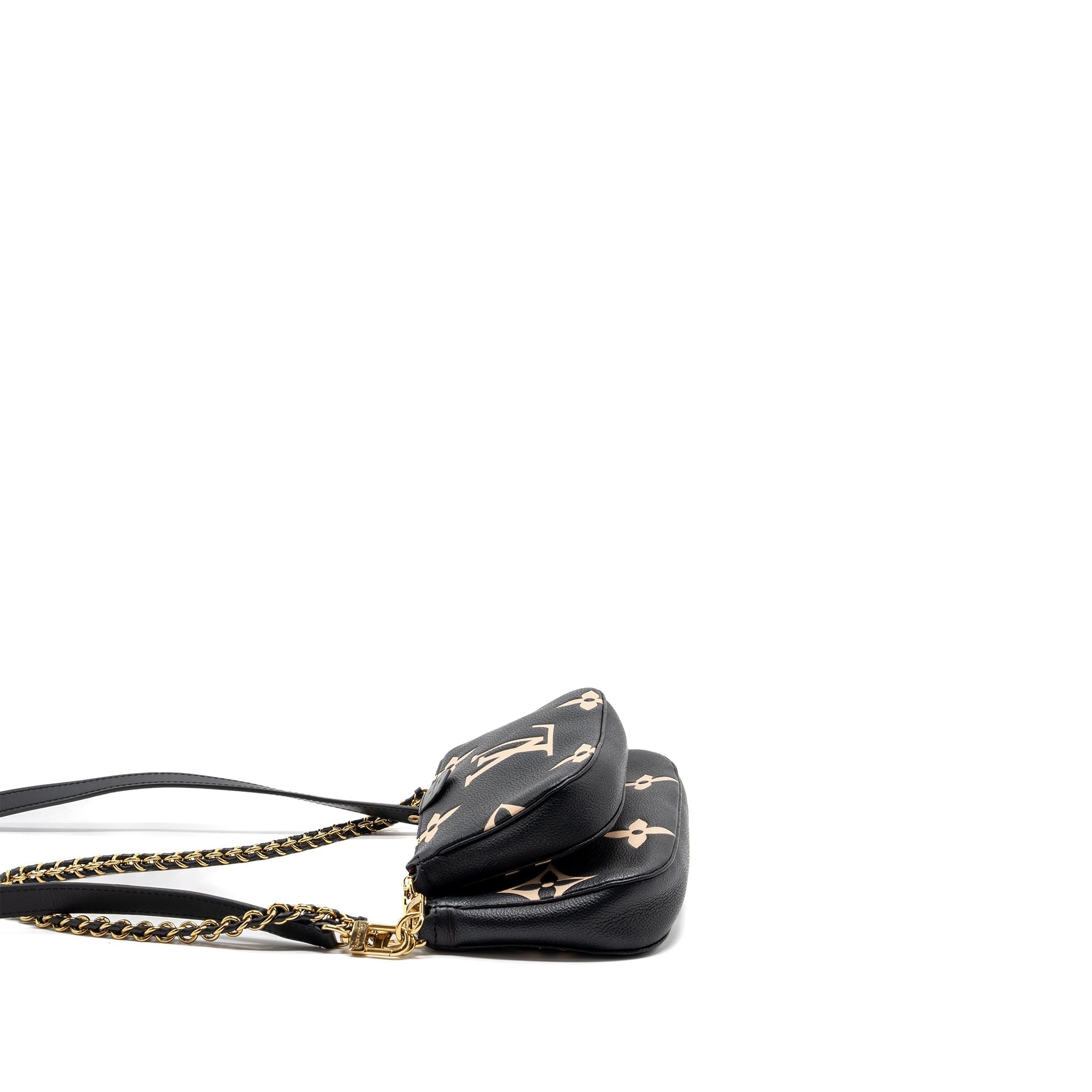 LOUIS VUITTON MULTI POCHETTE MONOGRAM EMPREINTE BLACK GHW