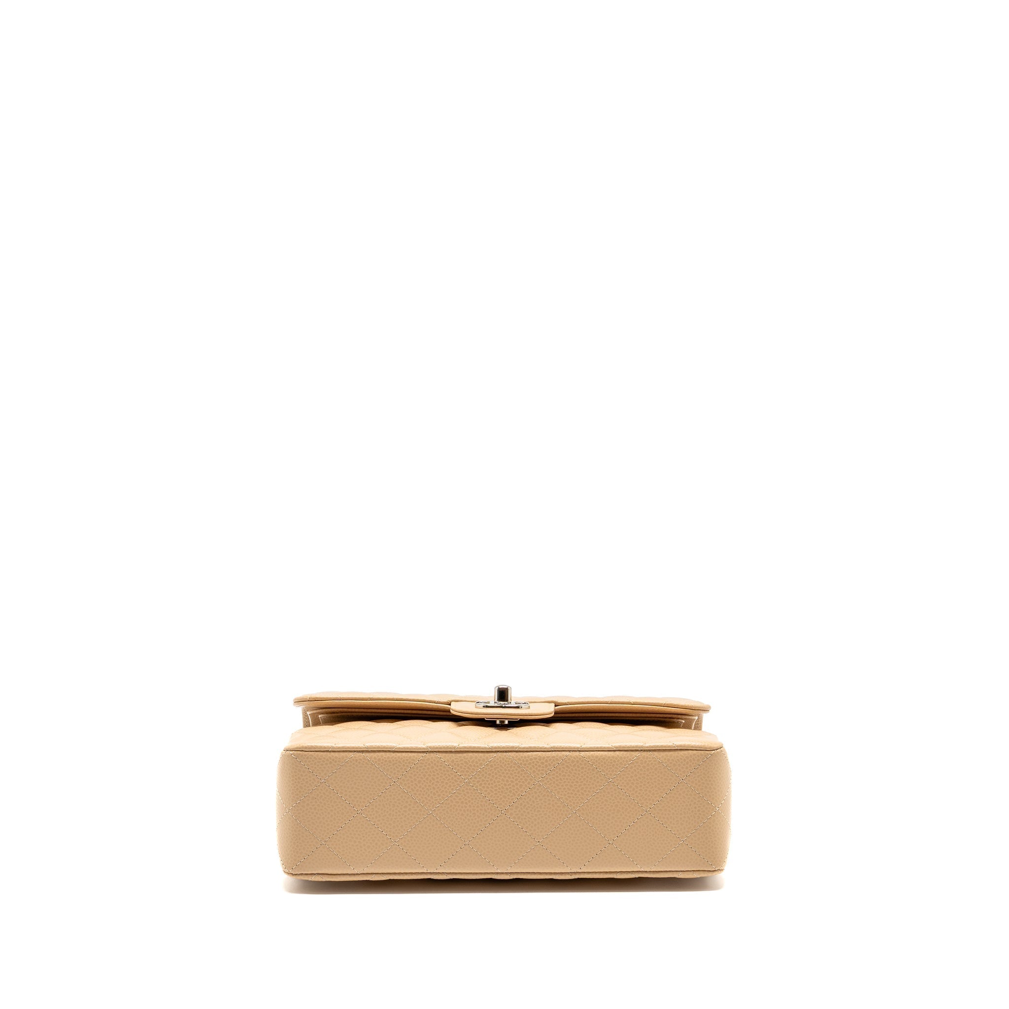 CHANEL SMALL CLASSIC DOUBLE FLAP BAG CAVIAR BEIGE SHW (MICROCHIP) (Copy)