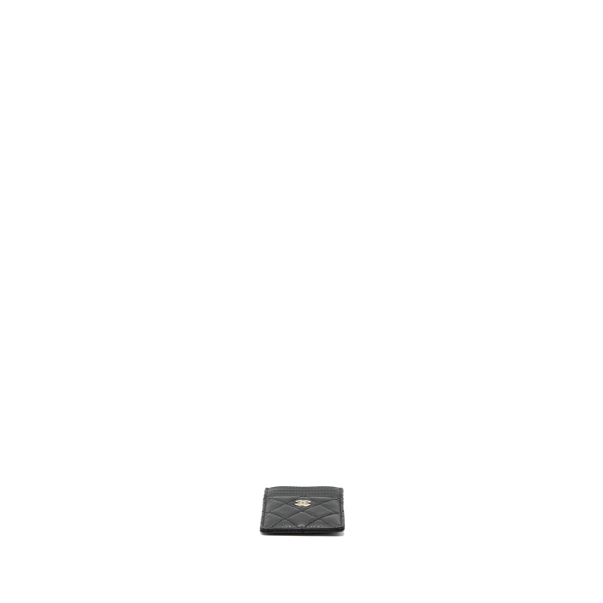CHANEL 23K CARD HOLDER CAVIAR BLACK GHW(MICROCHIP)