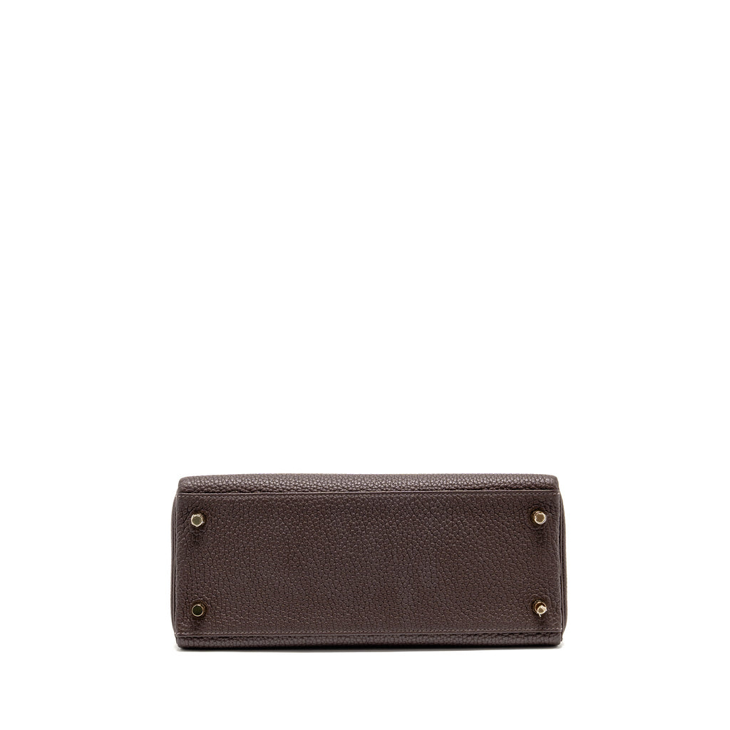 Hermes Kelly 28 Togo Chocolate GHW