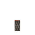 GOYARD PORTEFEUILLE ST LAMBERT LONG WALLET WITH PHONE HOLDER GOYARDLINE CANVAS / LEATHER BROWN