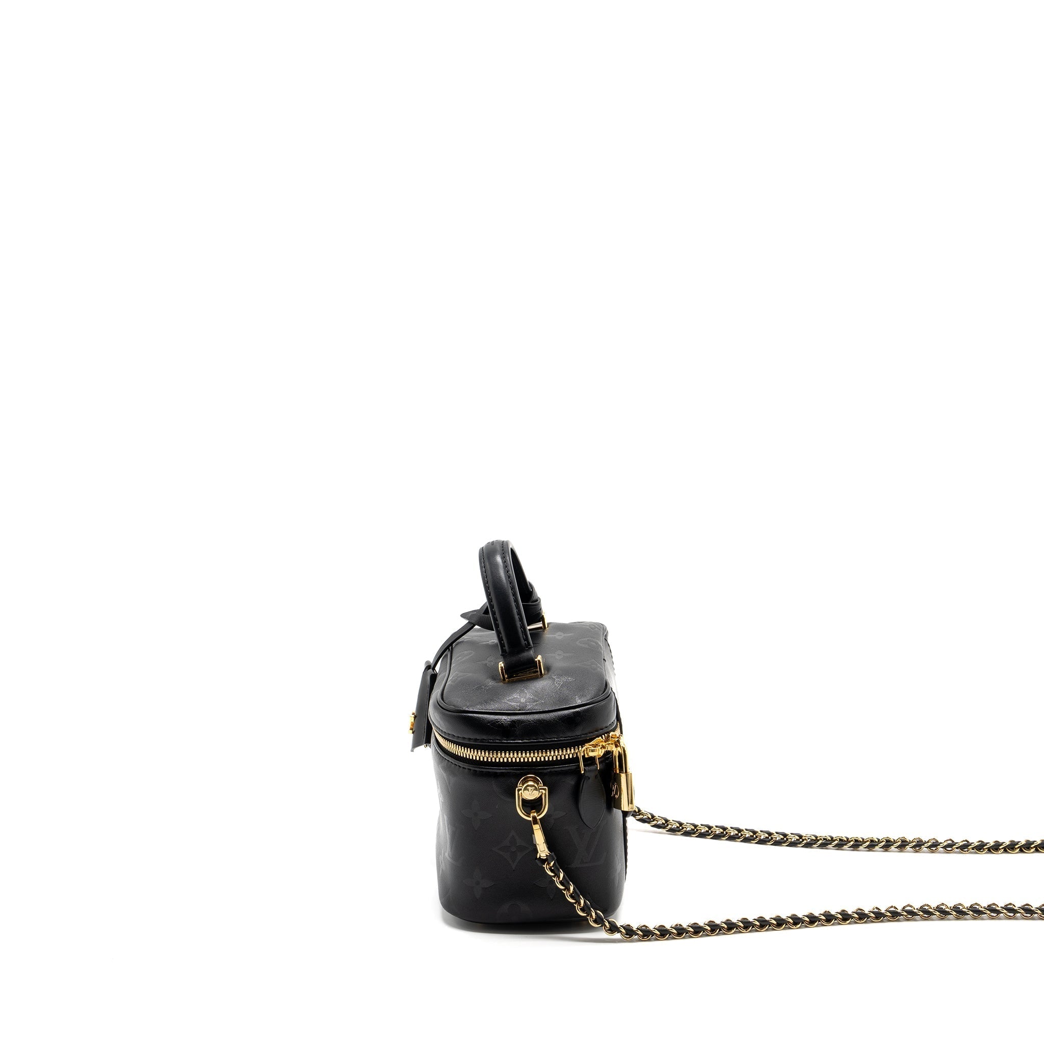 LOUIS VUITTON VANITY PM MONOGRAM LAMBSKIN  BLACK GHW