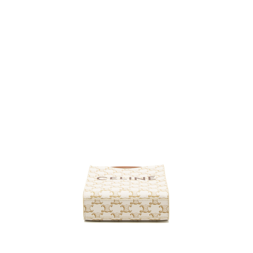 CELINE MINI VERTICAL CABAN TRIOMPHE CANVAS/CALFSKIN GHW