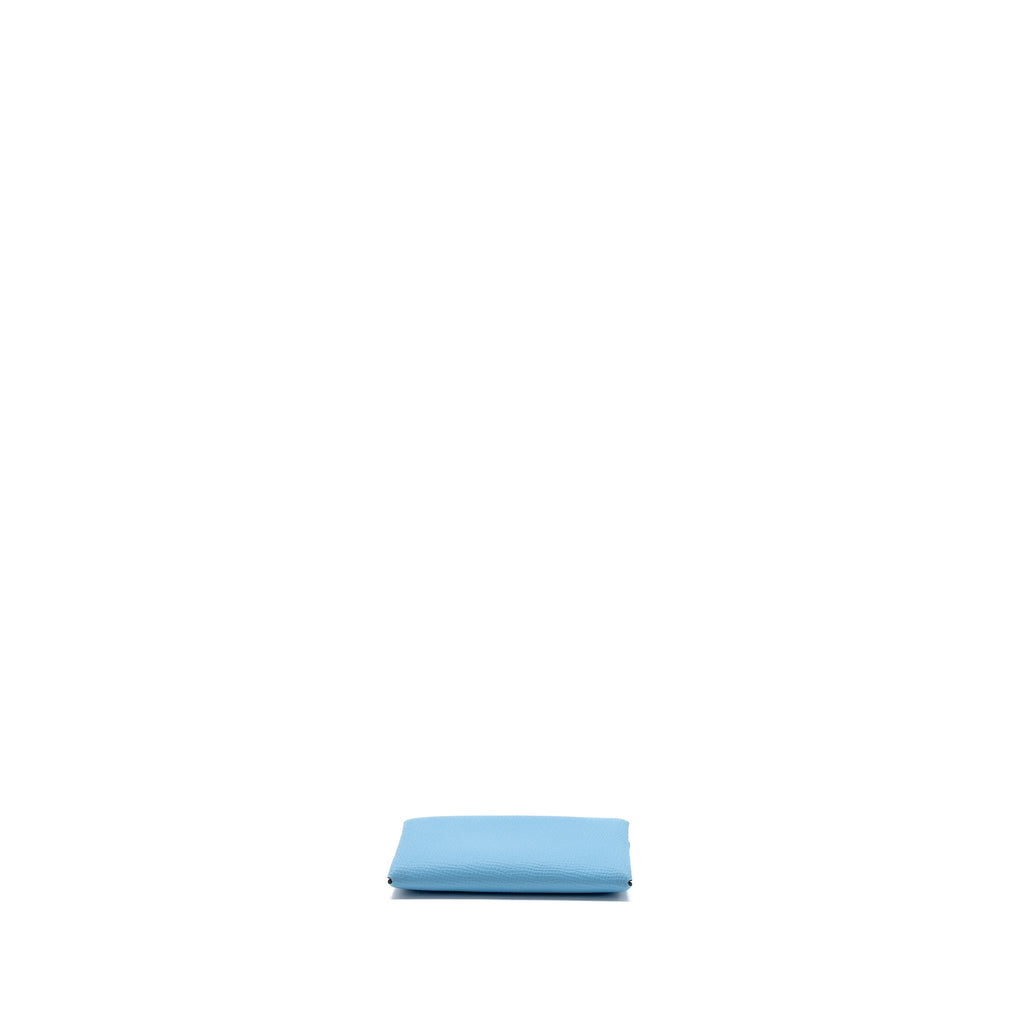 HERMES CALVI CARD HOLDER EPSOM 7N CELESTE SHW