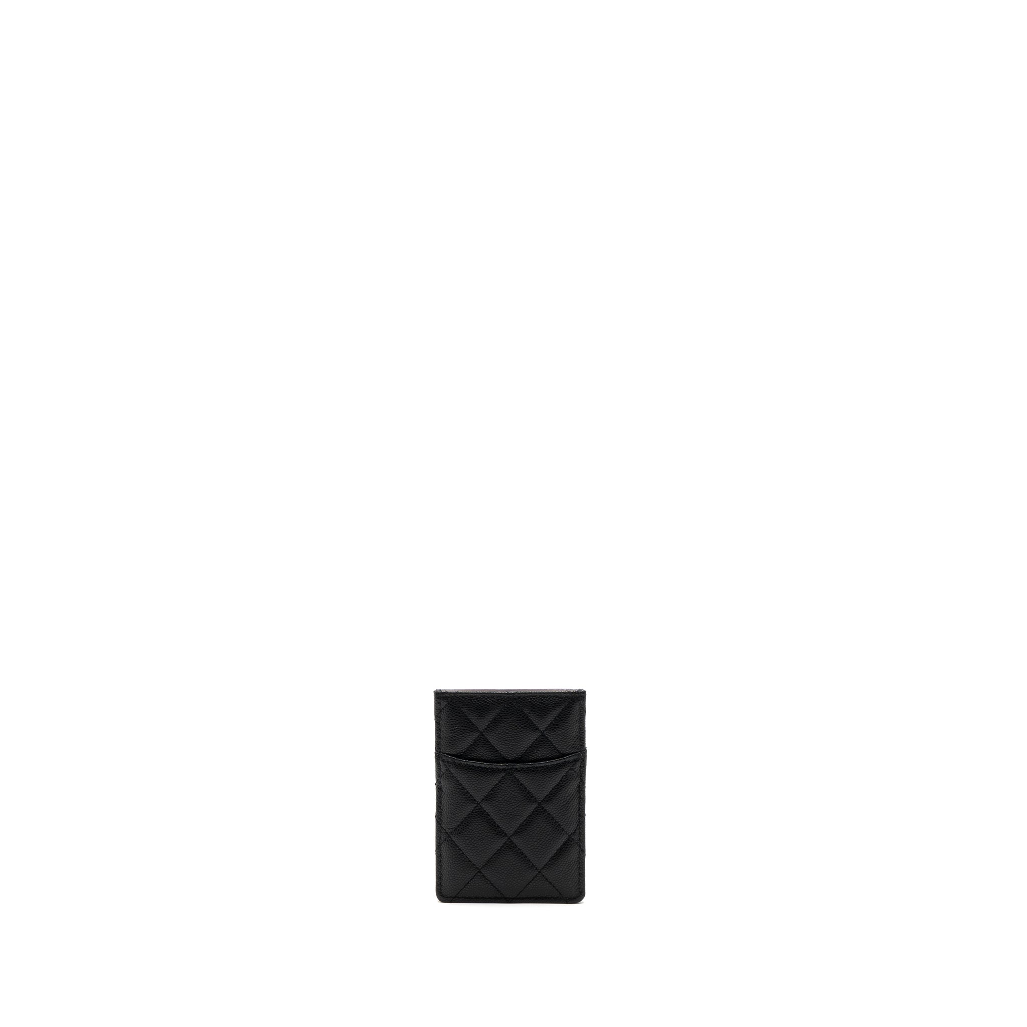 CHANEL 23K CARD HOLDER CAVIAR BLACK GHW(MICROCHIP)