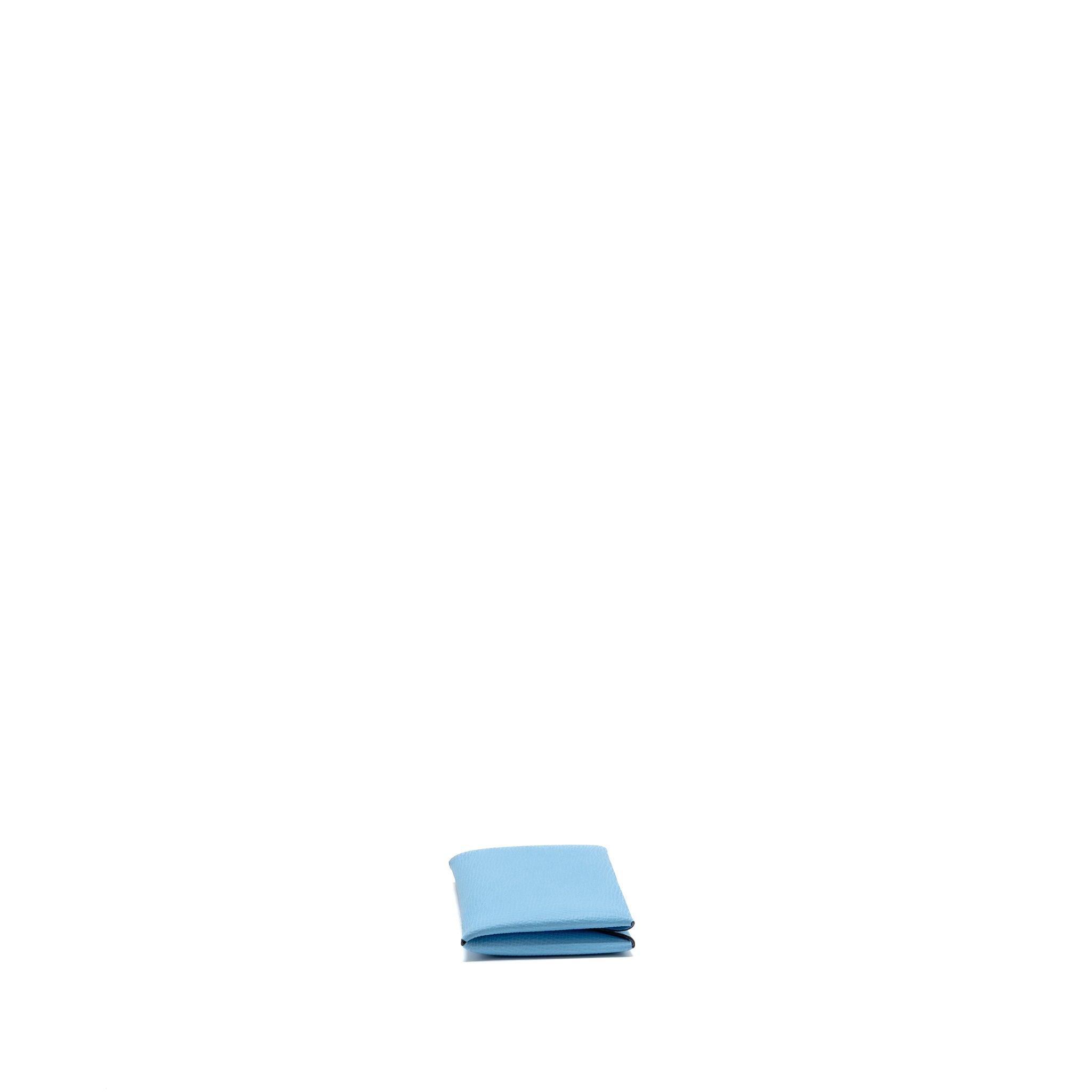 HERMES CALVI CARD HOLDER EPSOM 7N CELESTE SHW