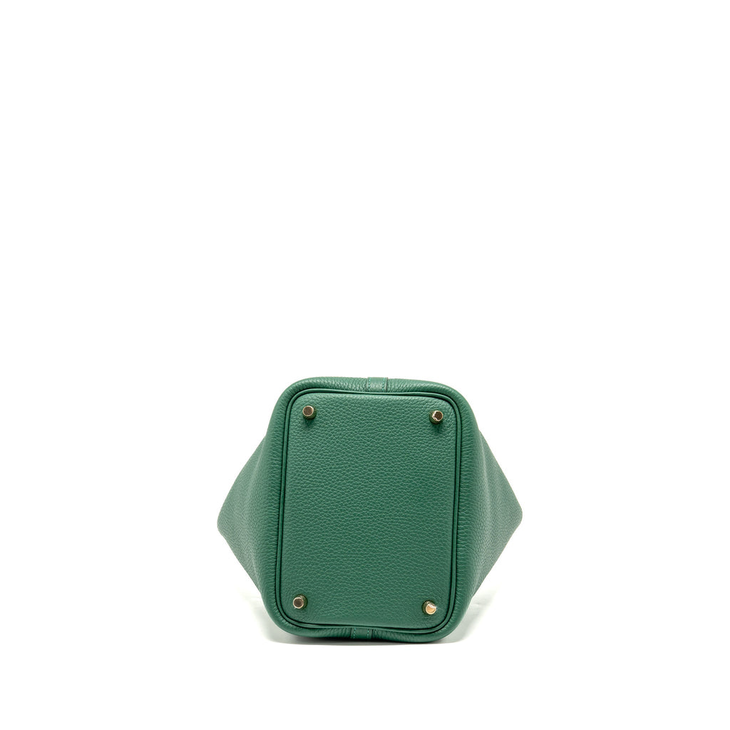 HERMES PICOTIN 18 LOCK BAG CLEMENCE VERT MOYEN GHW