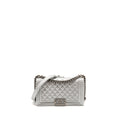 CHANEL MEDIUM BOY BAG LAMBSKIN SILVER SHW
