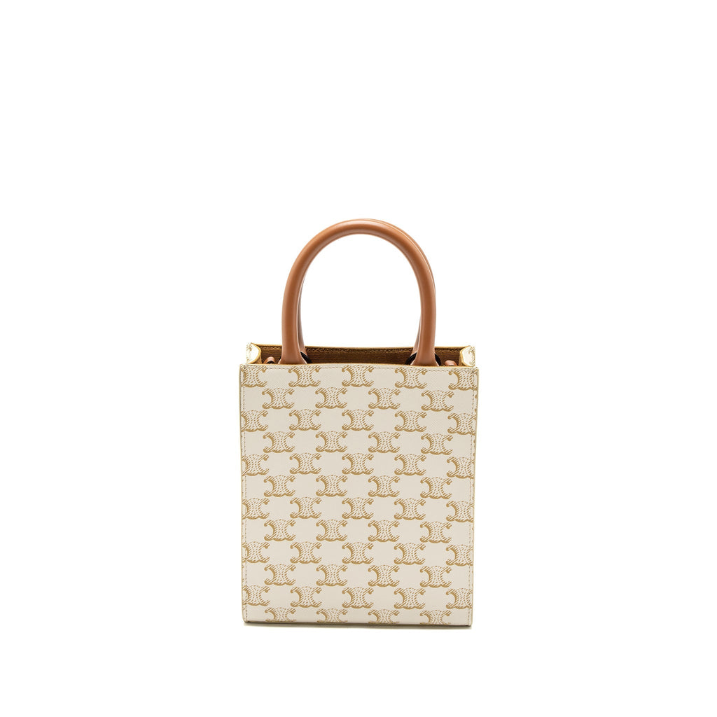 CELINE MINI VERTICAL CABAN TRIOMPHE CANVAS/CALFSKIN GHW