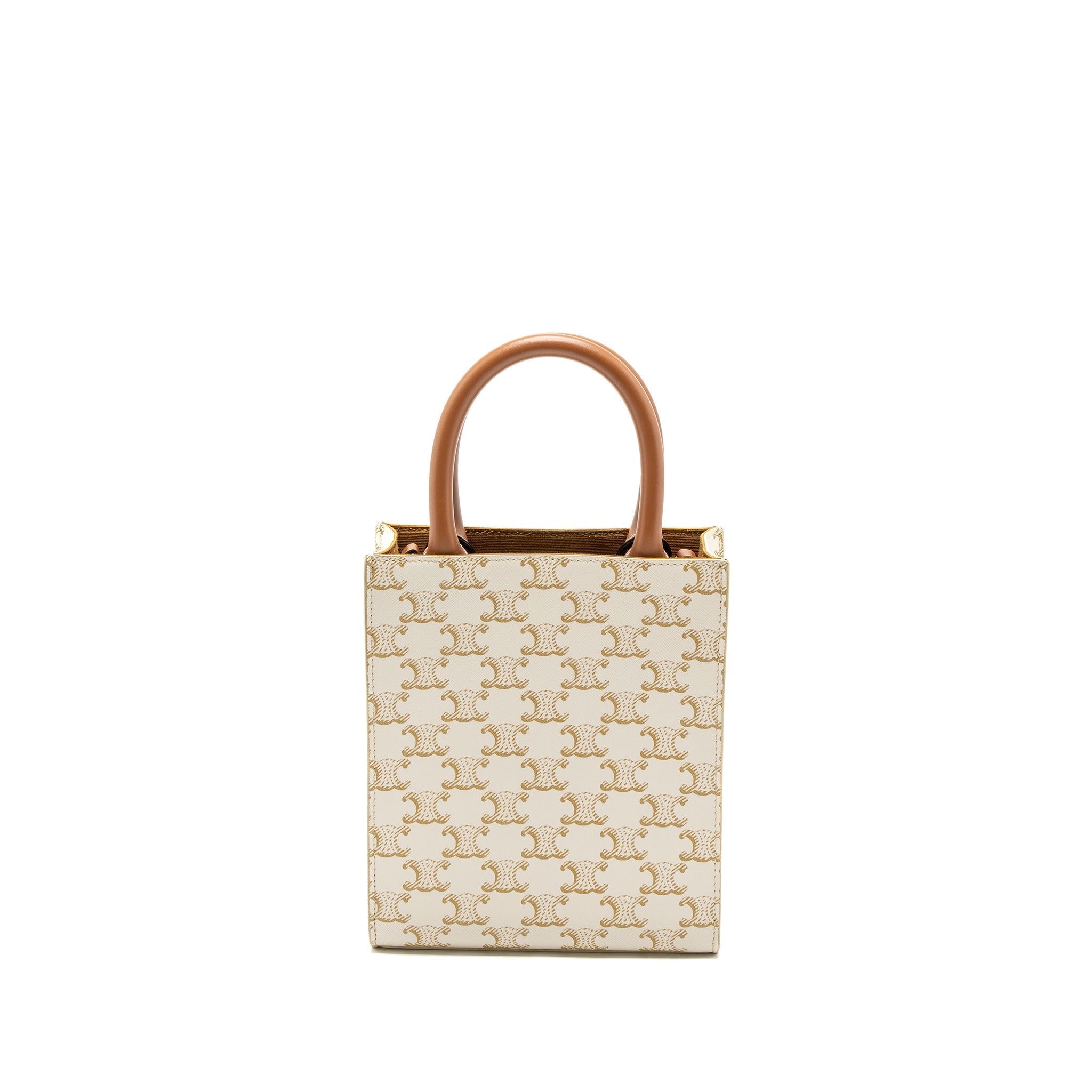 CELINE MINI VERTICAL CABAN TRIOMPHE CANVAS/CALFSKIN GHW