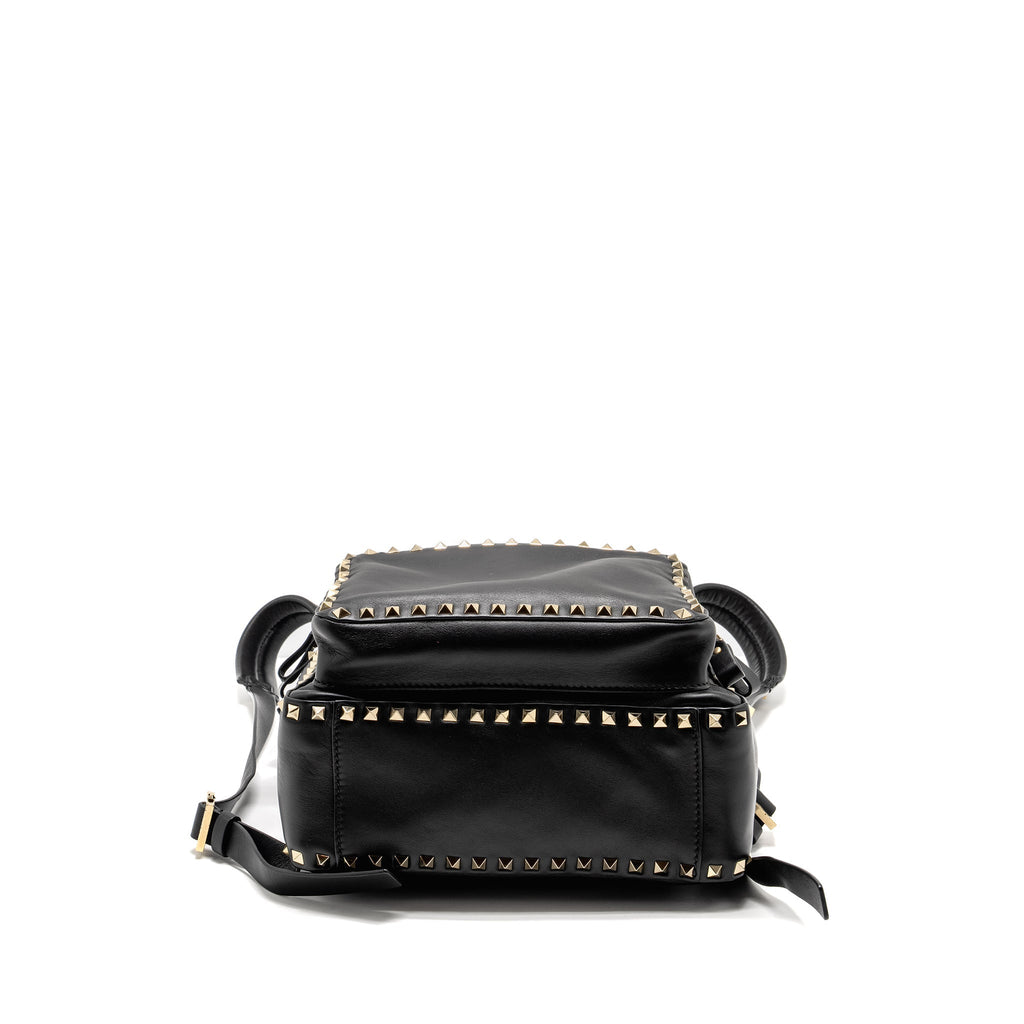 VALENTINO ROCKSTUD BACKPACK LEATHER BLACK GHW