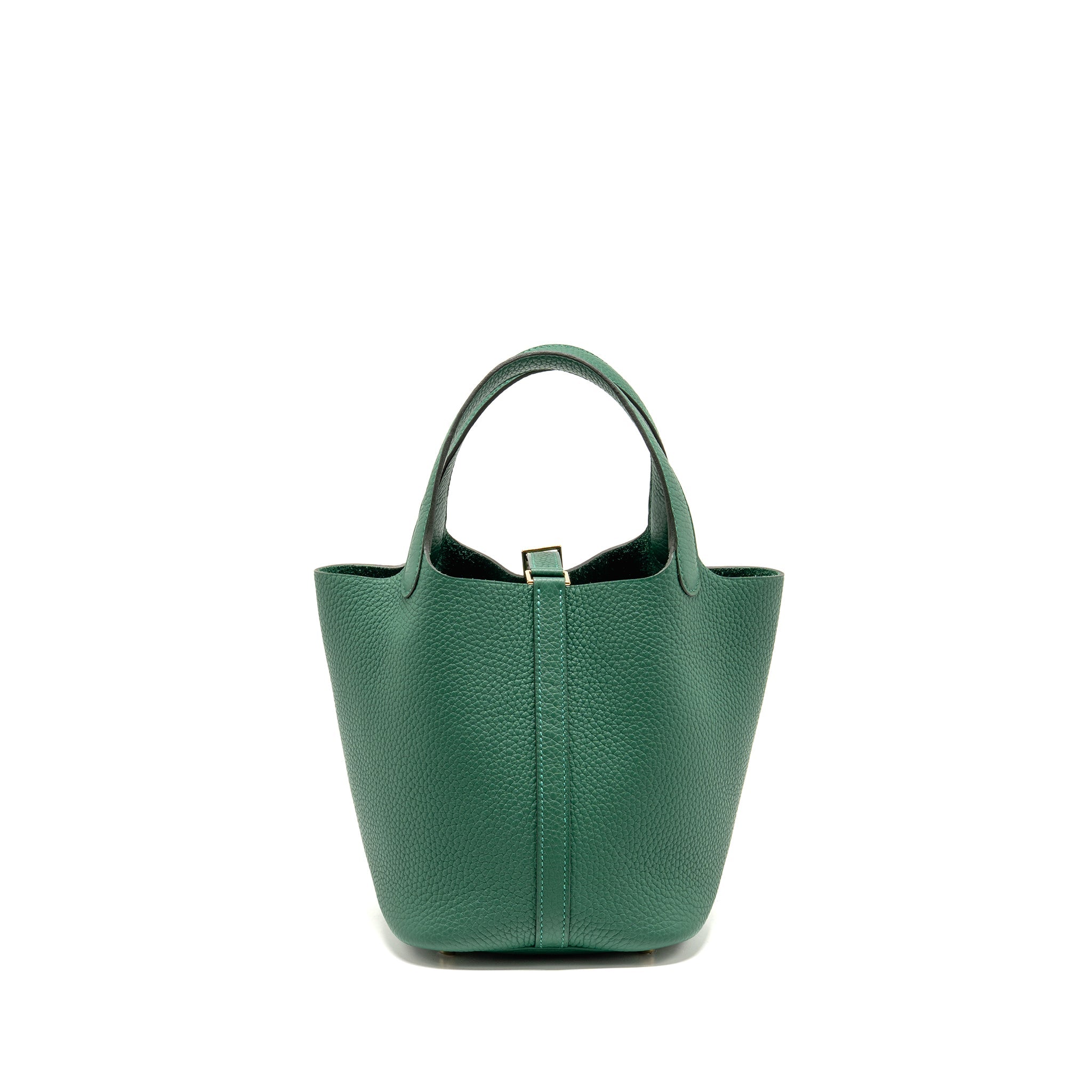 HERMES PICOTIN 18 LOCK BAG CLEMENCE VERT MOYEN GHW
