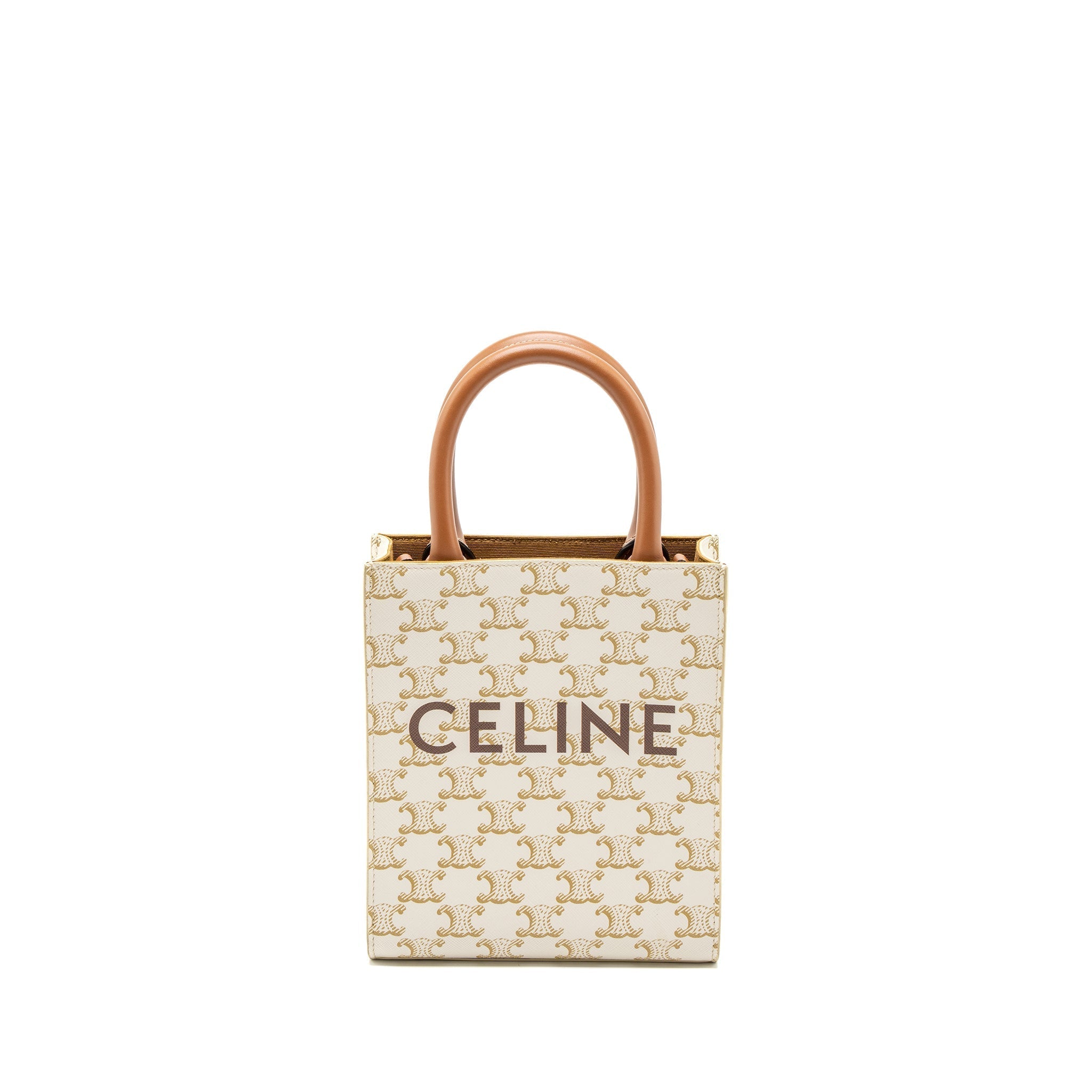 CELINE MINI VERTICAL CABAN TRIOMPHE CANVAS/CALFSKIN GHW
