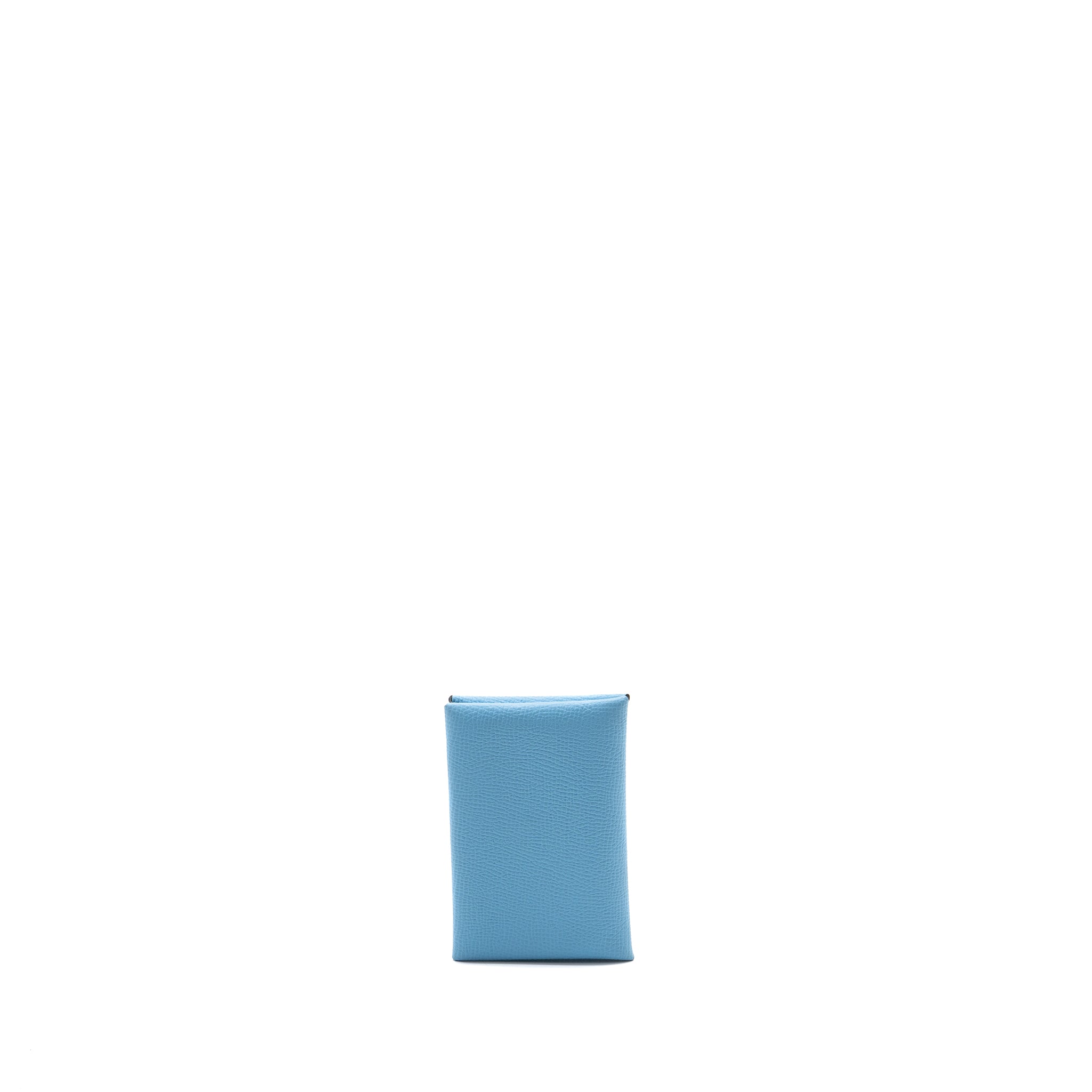 HERMES CALVI CARD HOLDER EPSOM 7N CELESTE SHW