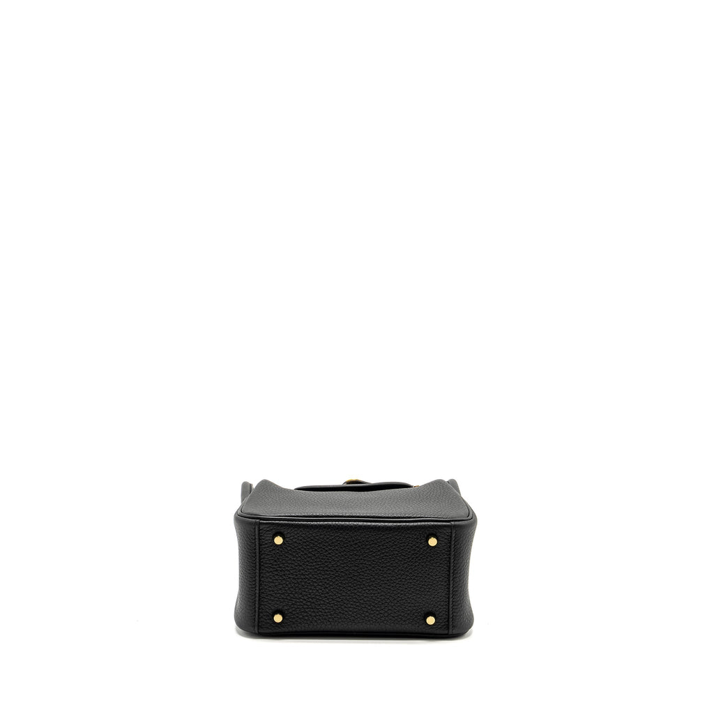HERMES MINI LINDY II CLEMENCE BLACK GHW