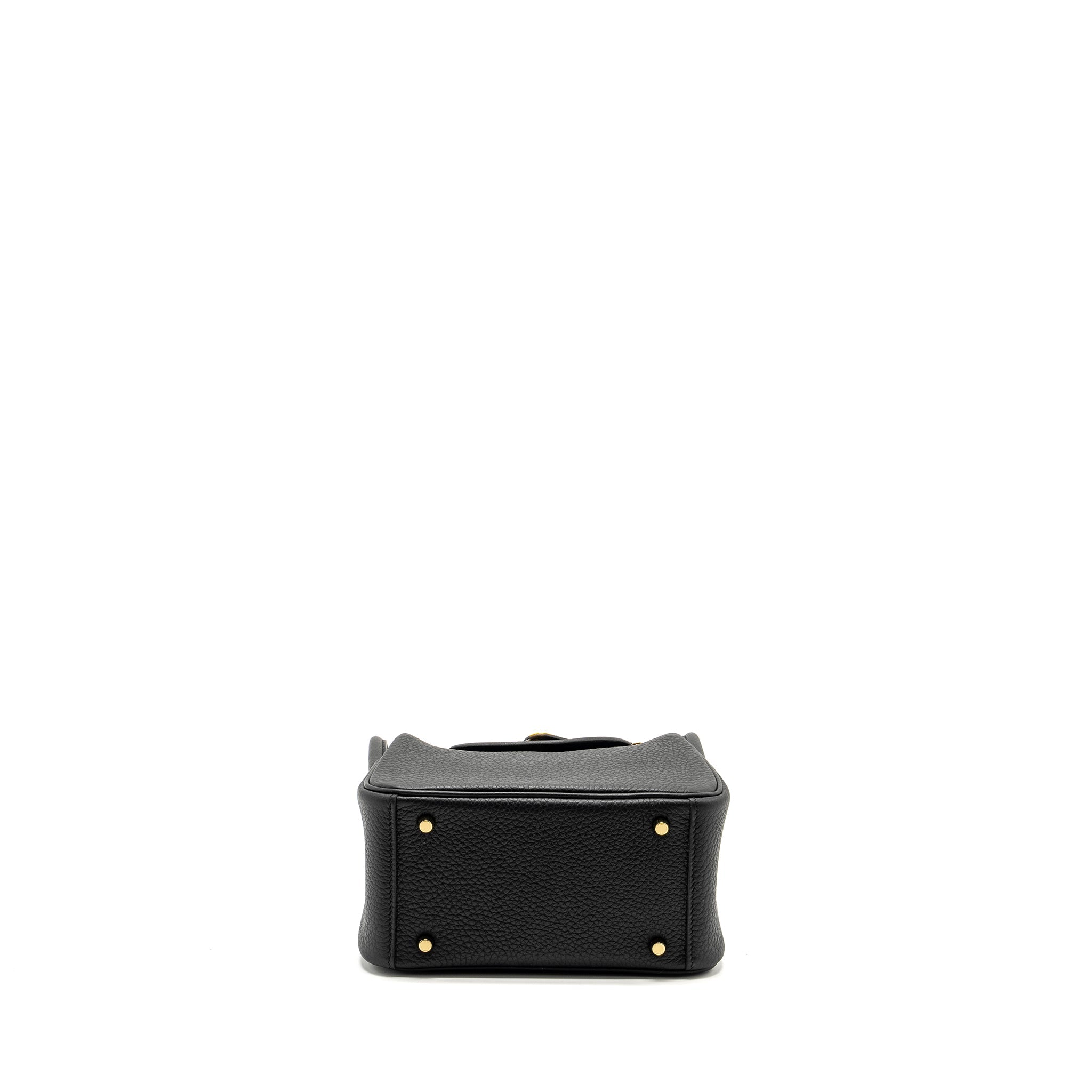 HERMES MINI LINDY II CLEMENCE BLACK GHW