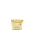 CHANEL 23S MINI 22 BAG SHINY CALFSKIN LIGHT YELLOW BRUSHED GHW (MICROCHIP)
