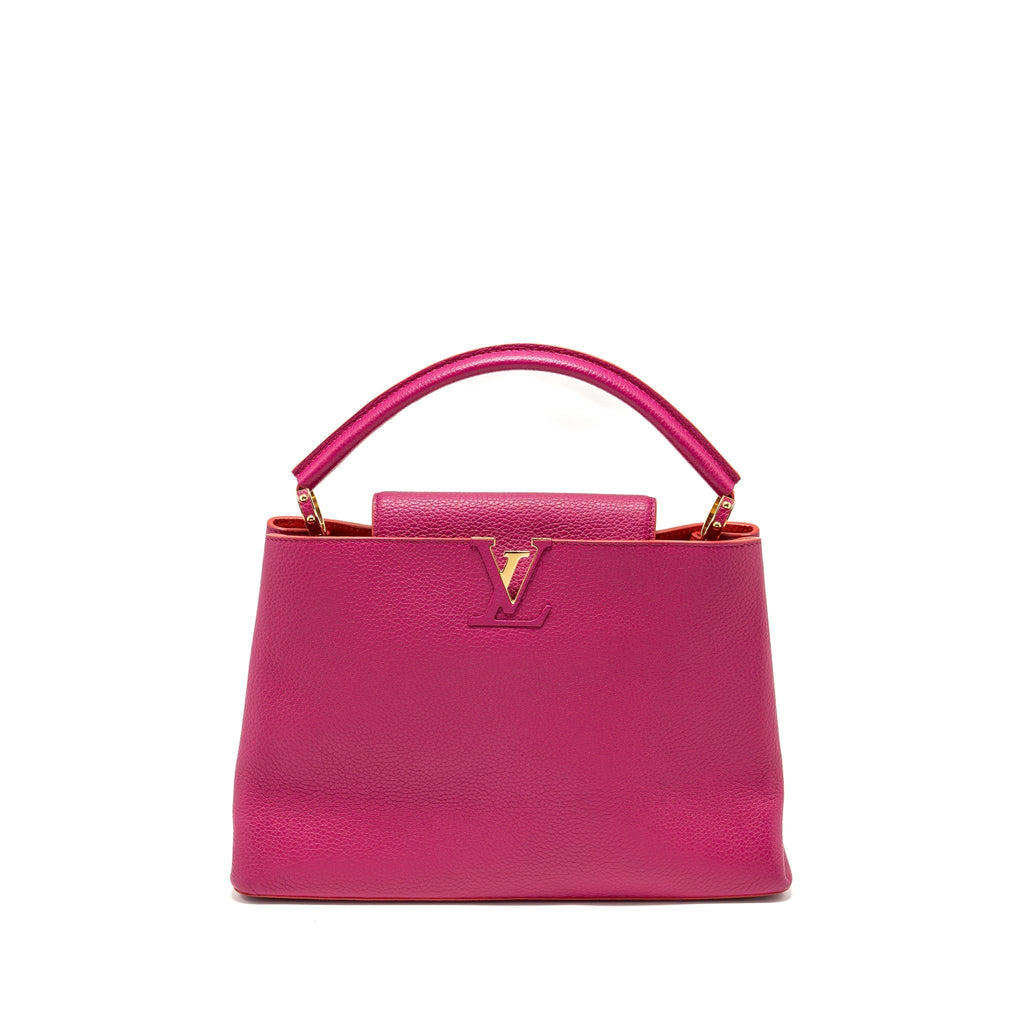 LOUIS VUITTON CAPUCINES GM TAURILLON PINK GHW