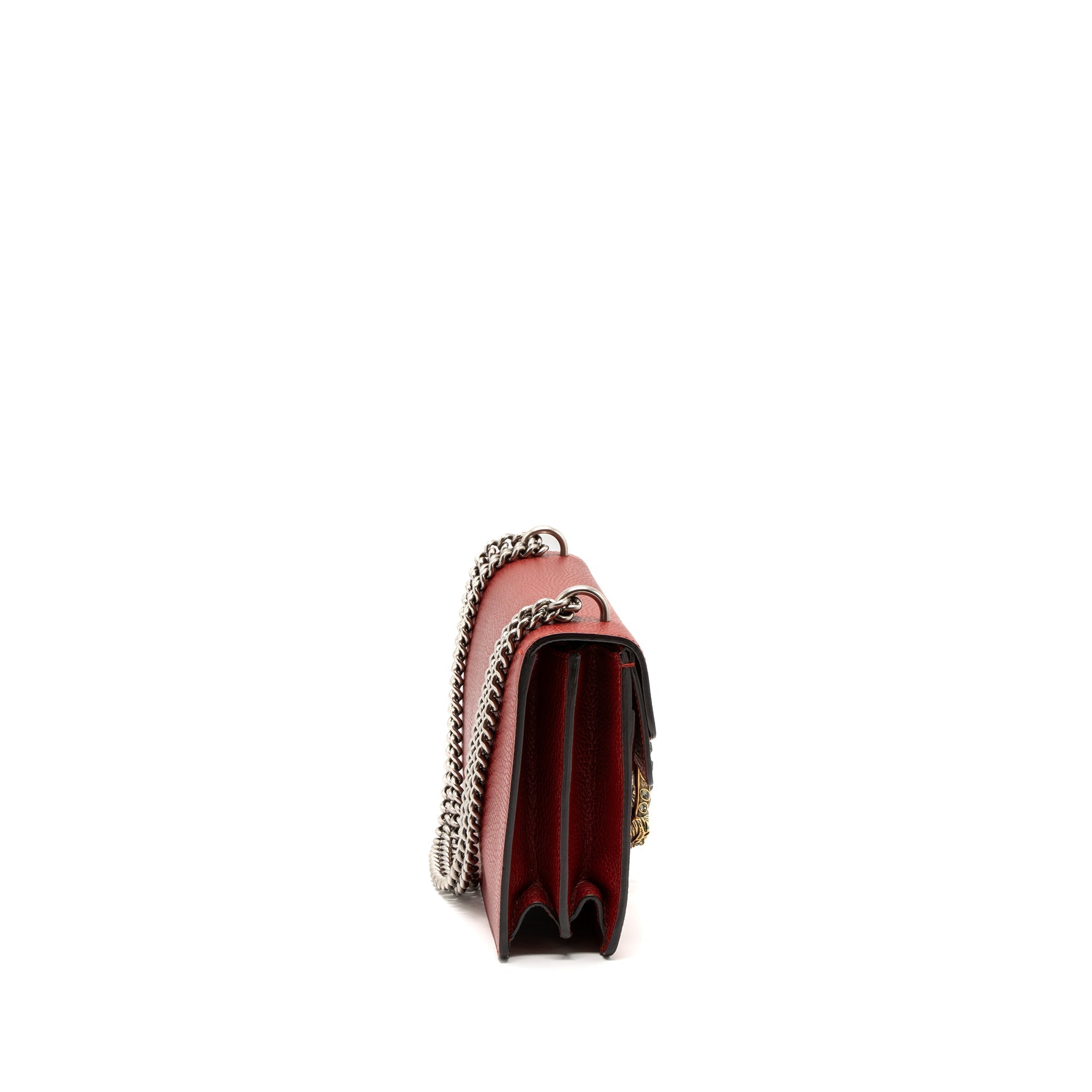 GUCCI SMALL DIONYSUS BAG CALFSKIN RED MULTICOLOUR HARDWARE