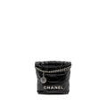 CHANEL MINI 22 BAG SHINY CALFSKIN BLACK SHW (MICROCHIP)