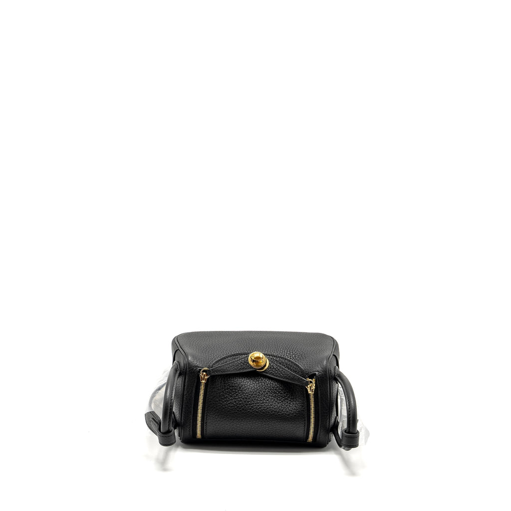 HERMES MINI LINDY II CLEMENCE BLACK GHW