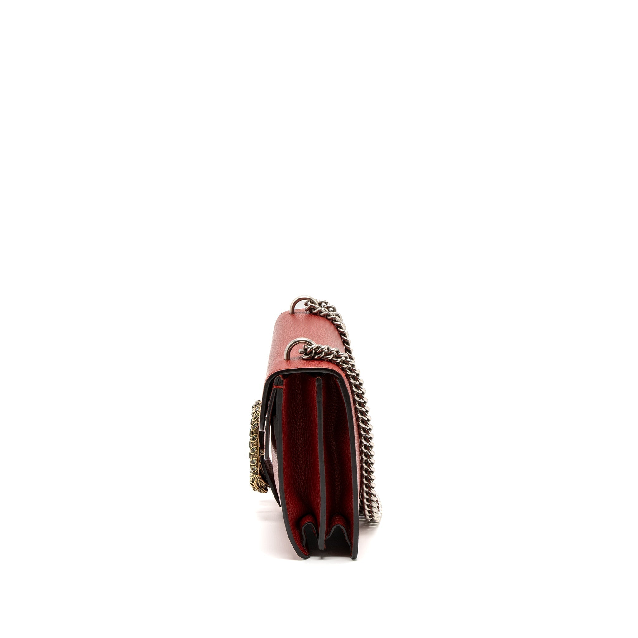 GUCCI SMALL DIONYSUS BAG CALFSKIN RED MULTICOLOUR HARDWARE