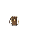 LOUIS VUITTON VERTICAL TRUNK POCHETTE WITH CHAIN MONOGRAM REVERSE CANVAS GHW