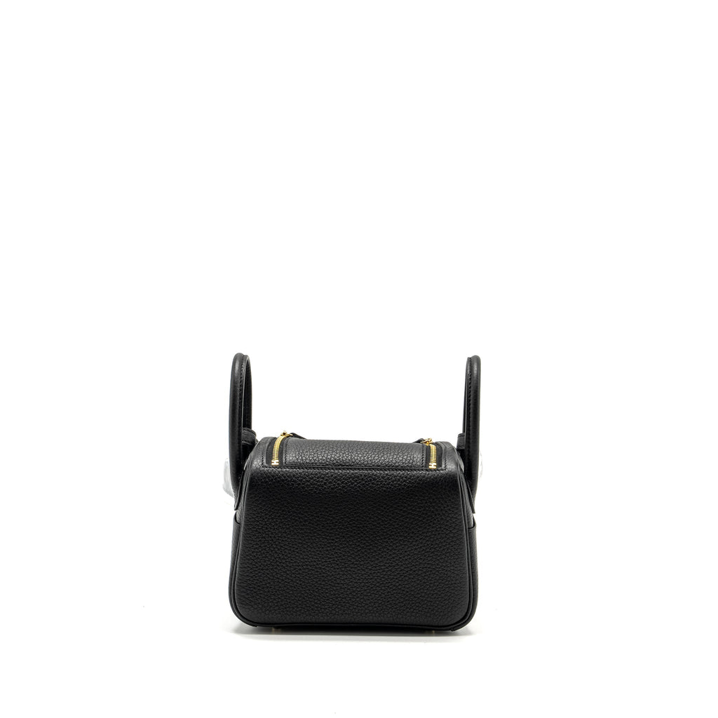 HERMES MINI LINDY II CLEMENCE BLACK GHW