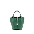 HERMES PICOTIN 18 LOCK BAG CLEMENCE VERT MOYEN GHW