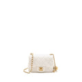 CHANEL PEARL CRUSH MINI SQUARE LAMBSKIN WHITE GHW (MICROCHIP)