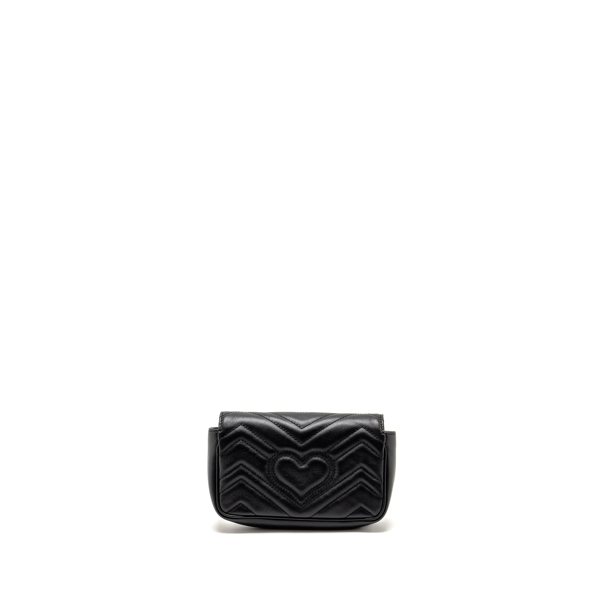 GUCCI MINI GG MARMONT CALFSKIN BLACK GHW