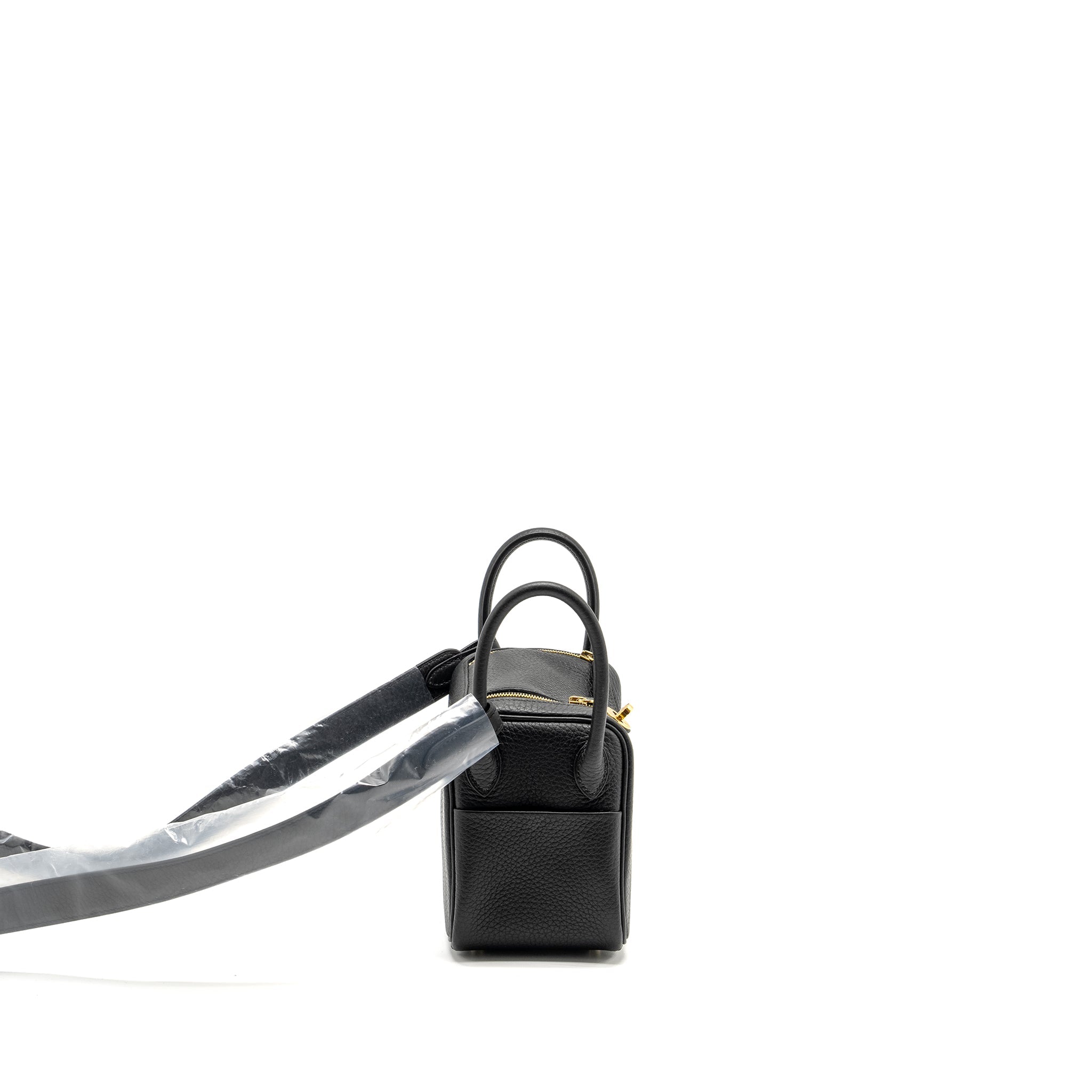 HERMES MINI LINDY II CLEMENCE BLACK GHW