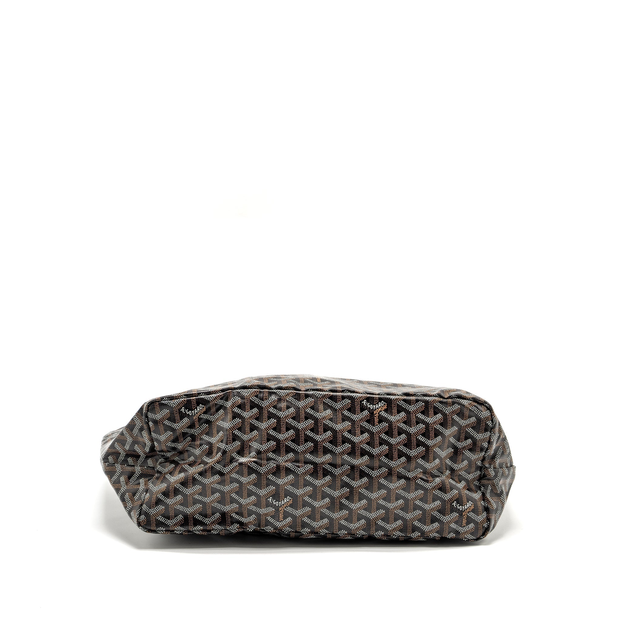 GOYARD SAINT LOUIS PM TOTE BAG GOYARDINE CANVAS/CALFSKIN BLACK SHW