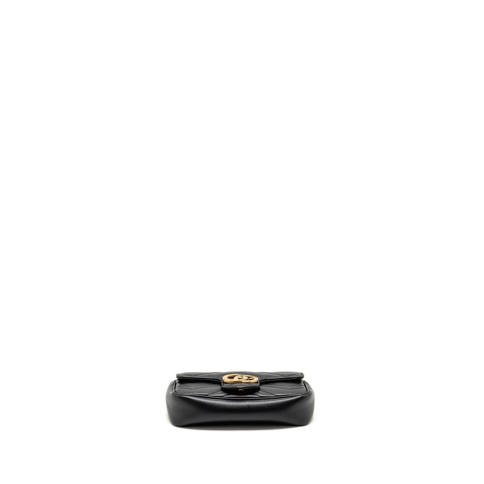 GUCCI MINI GG MARMONT CALFSKIN BLACK GHW