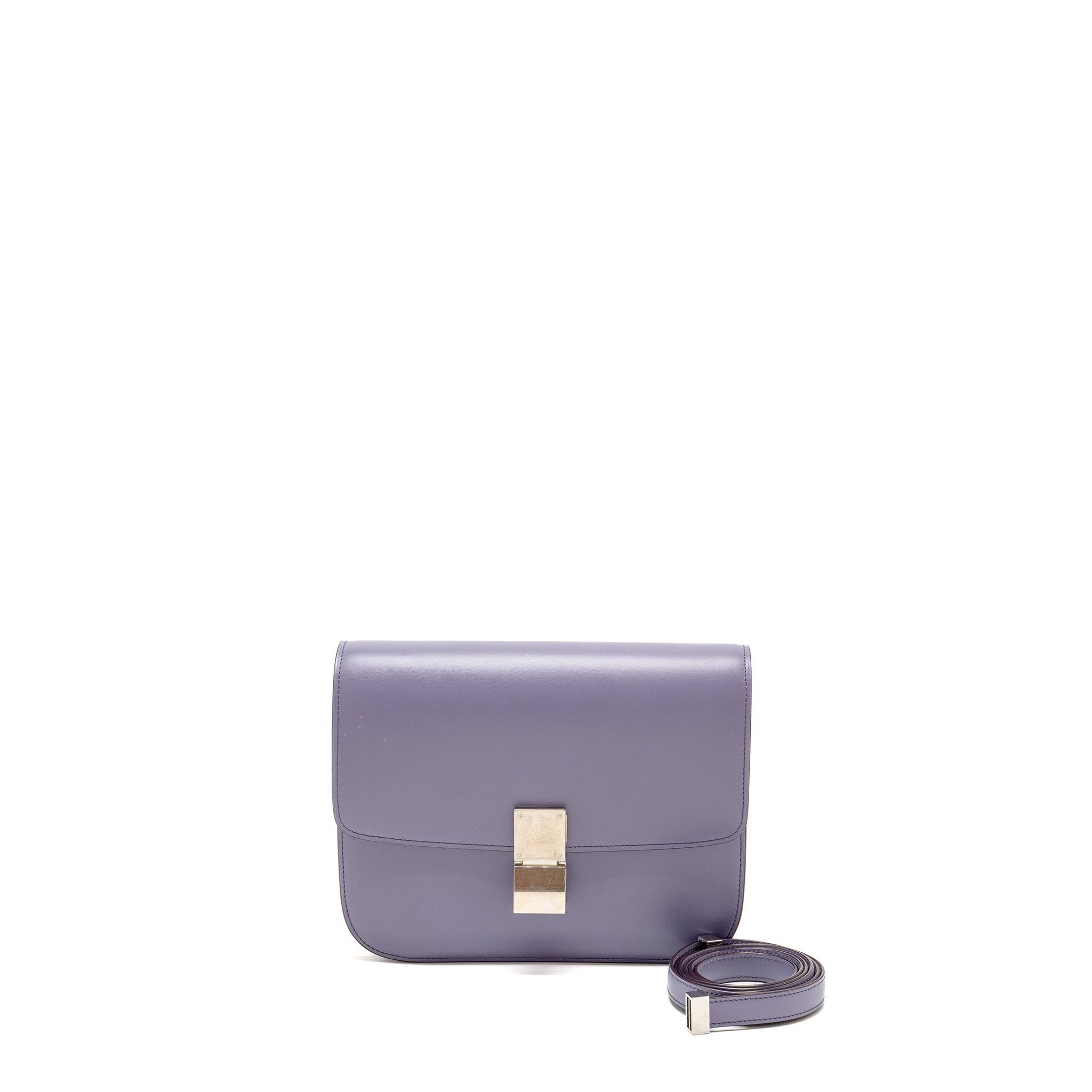 CELINE MEDIUM CLASSIC BOX BAG CALFSKIN PURPLE SHW