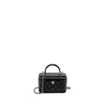 CHANEL TOP HANDLE LONG VANITY CASE LAMBSKIN BLACK LGHW (MICROCHIP)