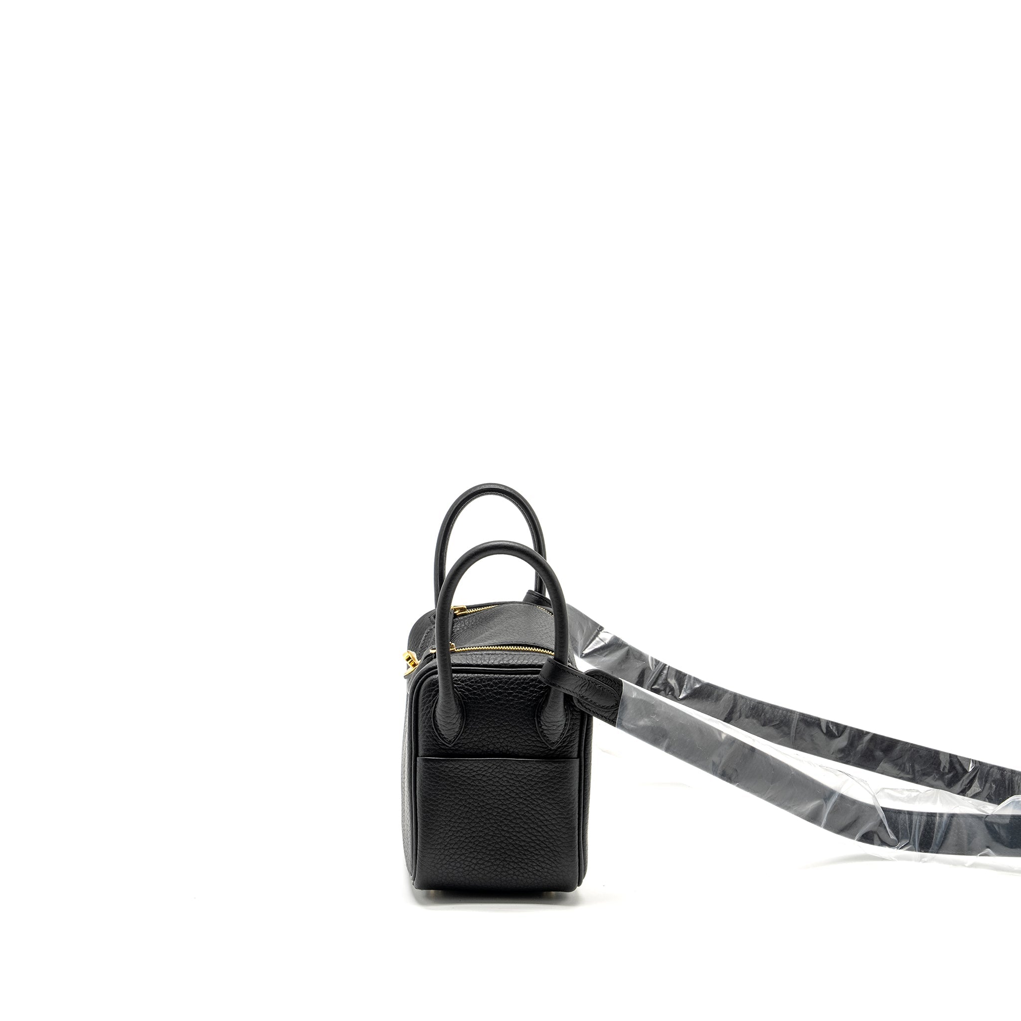 HERMES MINI LINDY II CLEMENCE BLACK GHW